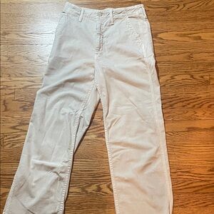 MOTHER Off-White Straight Leg Pants
